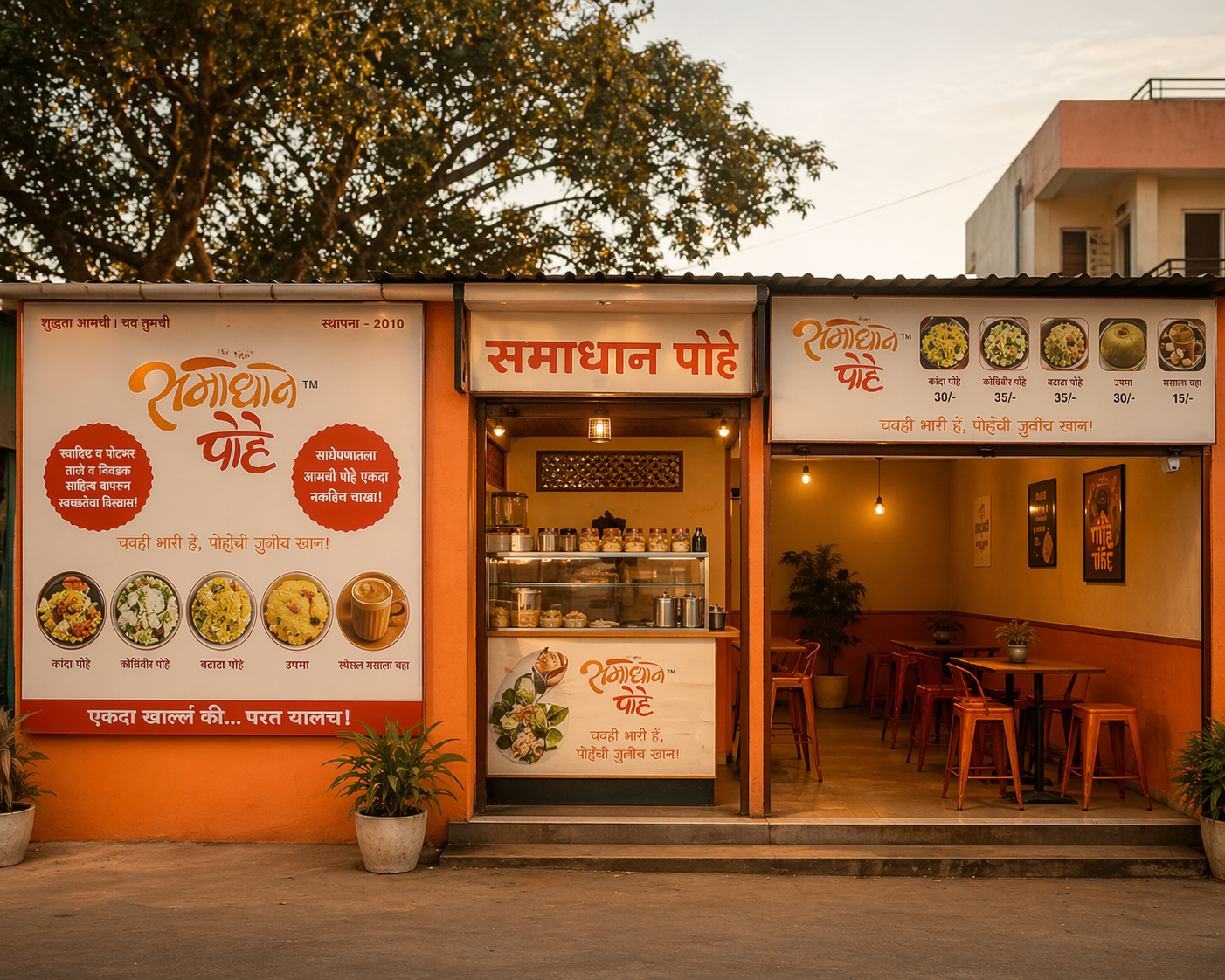 Samadhan Pohe shop in Wagholi Pune